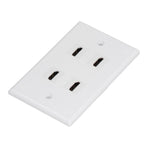 4 HD Multimedia Interface Wall Plate US Standard ABS Outlet Panel for AV Receiver Home Theater System