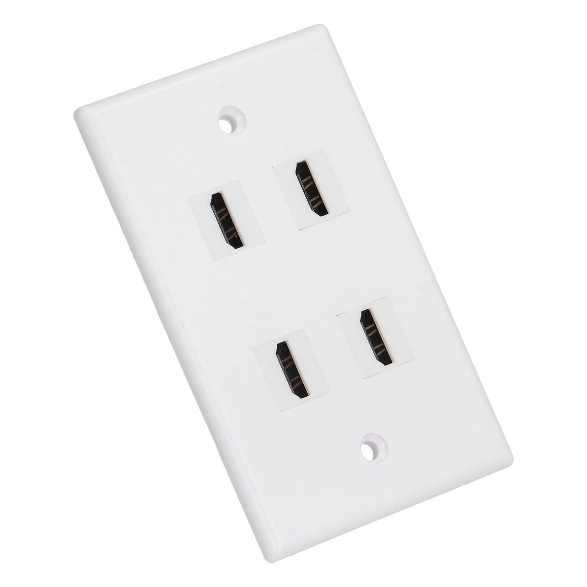 4 HD Multimedia Interface Wall Plate US Standard ABS Outlet Panel for AV Receiver Home Theater System