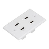 4 HD Multimedia Interface Wall Plate US Standard ABS Outlet Panel for AV Receiver Home Theater System