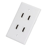 4 HD Multimedia Interface Wall Plate US Standard ABS Outlet Panel for AV Receiver Home Theater System