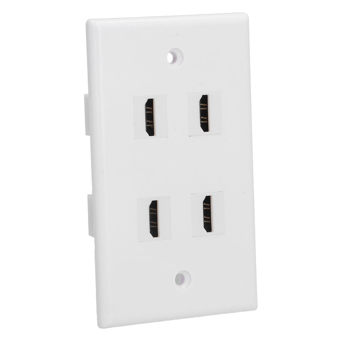 4 HD Multimedia Interface Wall Plate US Standard ABS Outlet Panel for AV Receiver Home Theater System