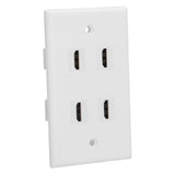 4 HD Multimedia Interface Wall Plate US Standard ABS Outlet Panel for AV Receiver Home Theater System