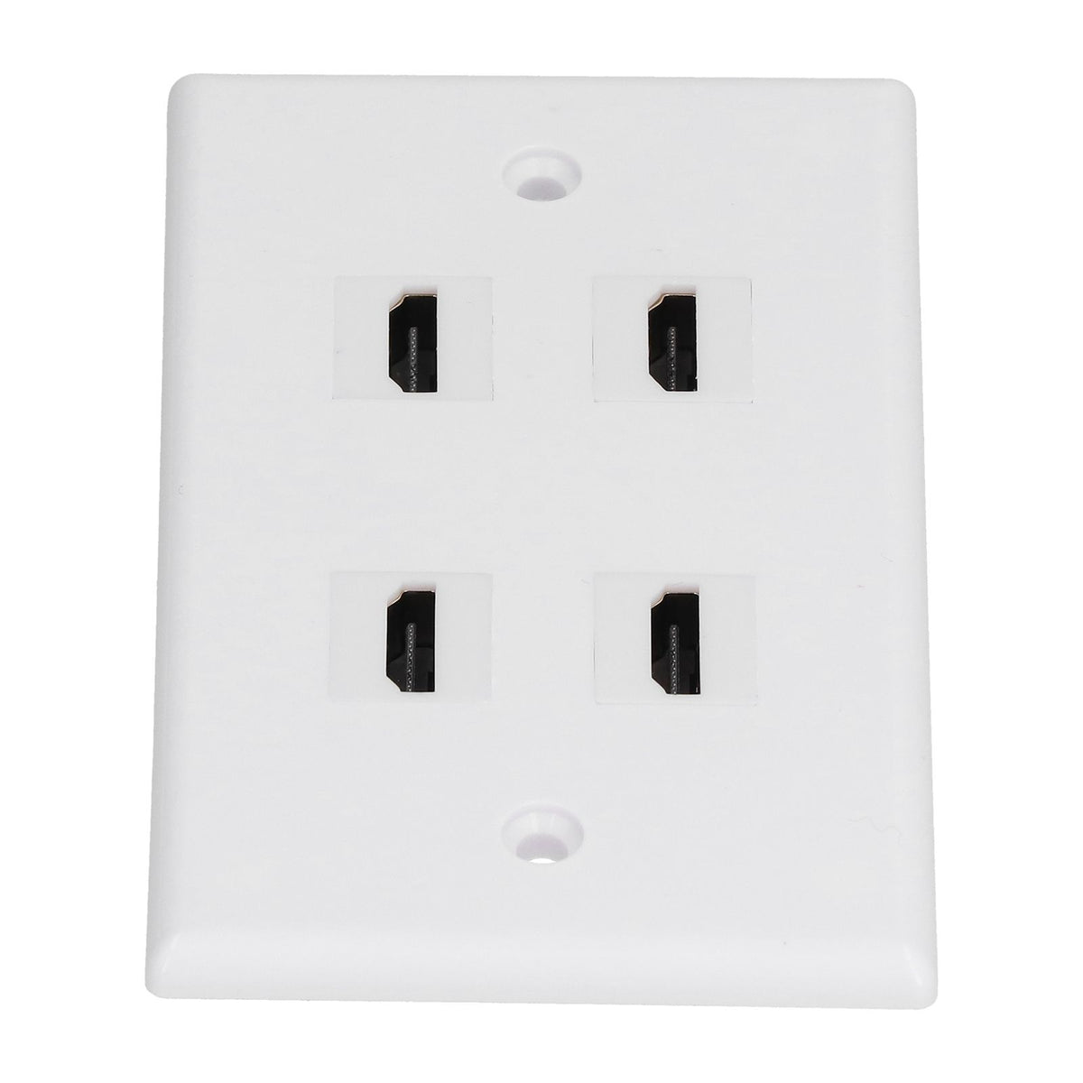 4 HD Multimedia Interface Wall Plate US Standard ABS Outlet Panel for AV Receiver Home Theater System