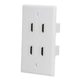 4 HD Multimedia Interface Wall Plate US Standard ABS Outlet Panel for AV Receiver Home Theater System