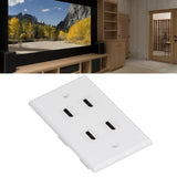4 HD Multimedia Interface Wall Plate US Standard ABS Outlet Panel for AV Receiver Home Theater System