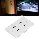 4 HD Multimedia Interface Wall Plate US Standard ABS Outlet Panel for AV Receiver Home Theater System