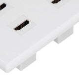 4 HD Multimedia Interface Wall Plate US Standard ABS Outlet Panel for AV Receiver Home Theater System - Extra Image