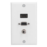 Audio Video Wall Socket 3.5mm F Connector Multimedia Port Wear Resistant Composite Video Panel - Front View