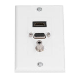 Audio Video Wall Socket 3.5mm F Connector Multimedia Port Wear Resistant Composite Video Panel
