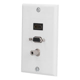 Audio Video Wall Socket 3.5mm F Connector Multimedia Port Wear Resistant Composite Video Panel - Top-Down View
