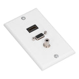Audio Video Wall Socket 3.5mm F Connector Multimedia Port Wear Resistant Composite Video Panel