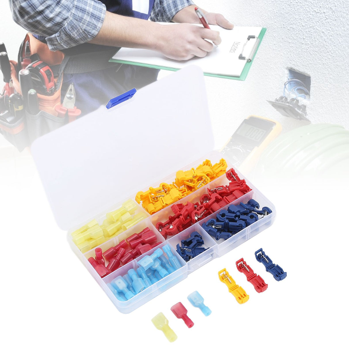 Quick Electrical Cable Connectors Snap Splice Lock Wire Terminal Crimp Wire Connector