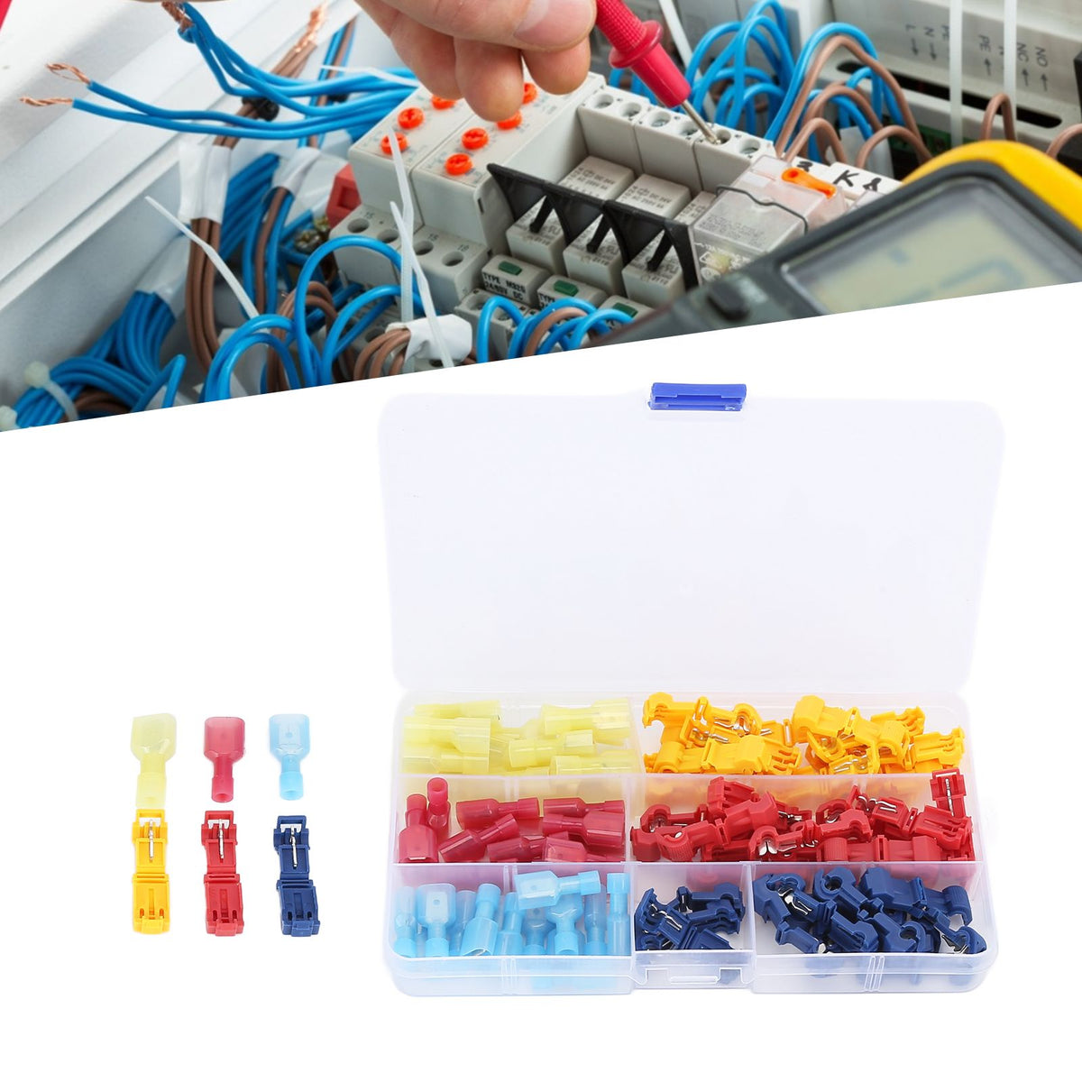 Quick Electrical Cable Connectors Snap Splice Lock Wire Terminal Crimp Wire Connector