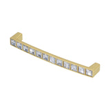 4Pcs/set Crystal Handle Modern Cabinet Door Diamonds Double Hole Pitch 128mm Drawer Knob