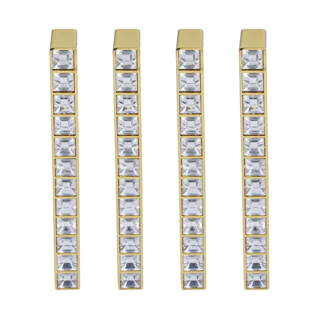 4Pcs/set Crystal Handle Modern Cabinet Door Diamonds Double Hole Pitch 128mm Drawer Knob