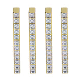 4Pcs/set Crystal Handle Modern Cabinet Door Diamonds Double Hole Pitch 128mm Drawer Knob