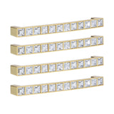 4Pcs/set Crystal Handle Modern Cabinet Door Diamonds Double Hole Pitch 128mm Drawer Knob - Close-Up Angle