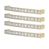 4Pcs/set Crystal Handle Modern Cabinet Door Diamonds Double Hole Pitch 128mm Drawer Knob - Low Angle