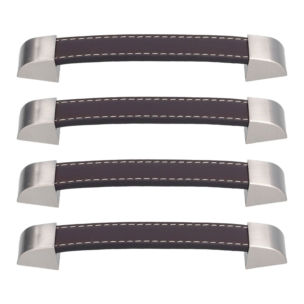 4 Set Furniture Handle Brown Rectangular Drawer Pull for Cabinet Side Doors Luggage