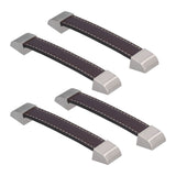 4 Set Furniture Handle Brown Rectangular Drawer Pull for Cabinet Side Doors Luggage - Rear View