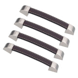4 Set Furniture Handle Brown Rectangular Drawer Pull for Cabinet Side Doors Luggage