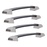 4 Set Furniture Handle Brown Rectangular Drawer Pull for Cabinet Side Doors Luggage