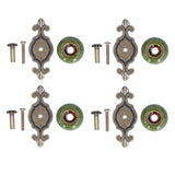 4 Sets Furniture Handle Zinc Alloy Cabinet Door Drawer Handle Exquisite Furniture AccessoriesGreen