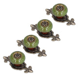 4 Sets Furniture Handle Zinc Alloy Cabinet Door Drawer Handle Exquisite Furniture AccessoriesGreen - Extra Image