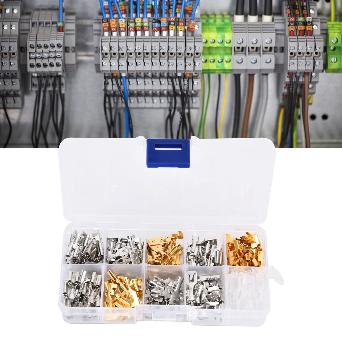 150Pcs Wire Terminals Brass Oxidation Resistance Corrosion Resistance High Conductivity Wire Crimp Terminal Block