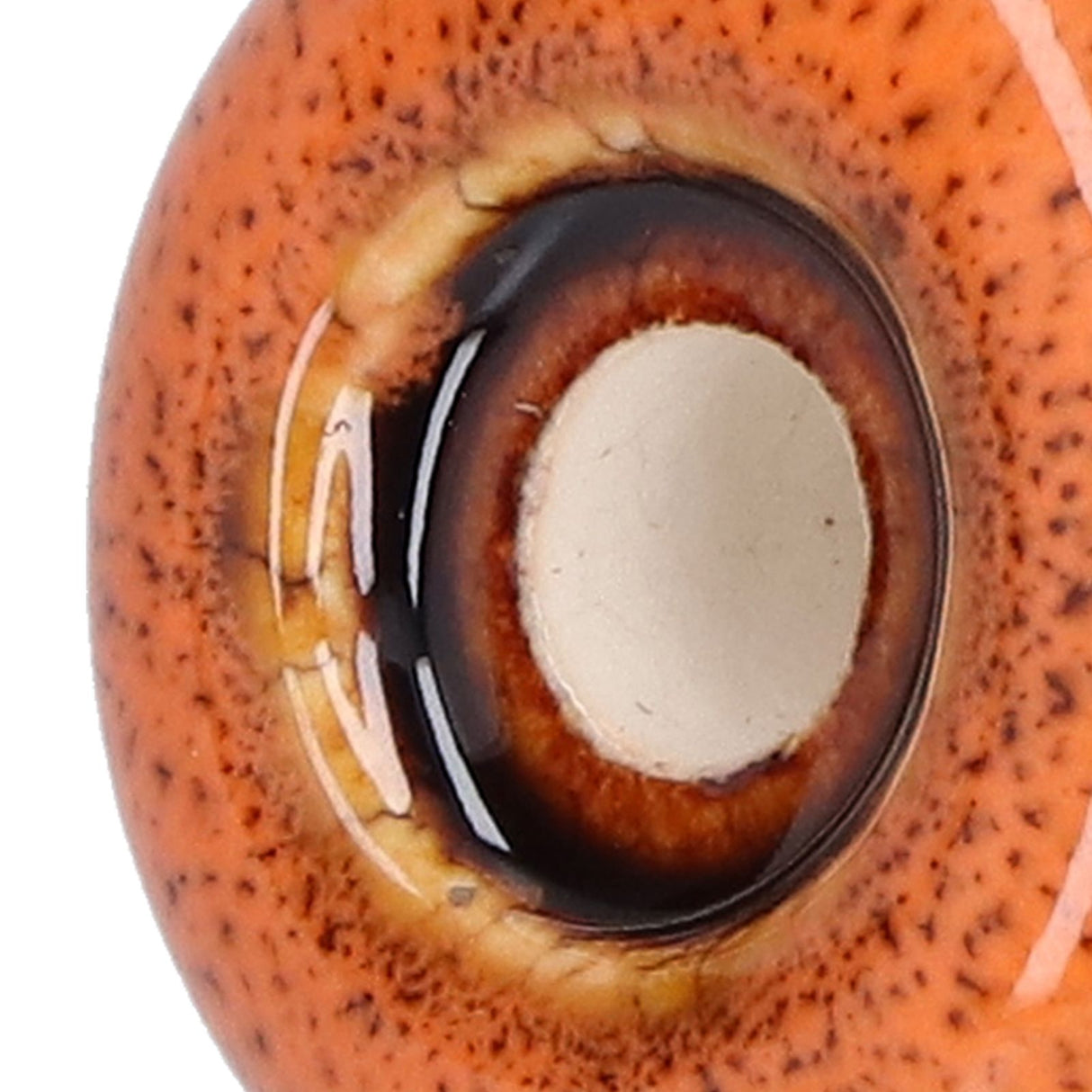 4 Set Cabinet Handle Retro Round Shaped Single Hole Door Knob for Home Bedroom Living RoomGreen Ancient Leopard Print Orange