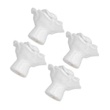 4 Set Rose Shaped Handle Modern Ceramic Cabinet Knob for Home Living Room BedroomWhite