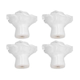 4 Set Rose Shaped Handle Modern Ceramic Cabinet Knob for Home Living Room BedroomWhite - Extra Image
