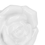 4 Set Rose Shaped Handle Modern Ceramic Cabinet Knob for Home Living Room BedroomWhite - Extra Image