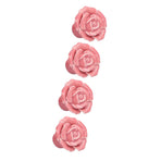 4 Set Rose Shaped Handle Modern Ceramic Cabinet Knob for Home Living Room BedroomPink