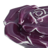 4 Set Rose Shaped Handle Modern Ceramic Cabinet Knob for Home Living Room BedroomPurple - Extra Image