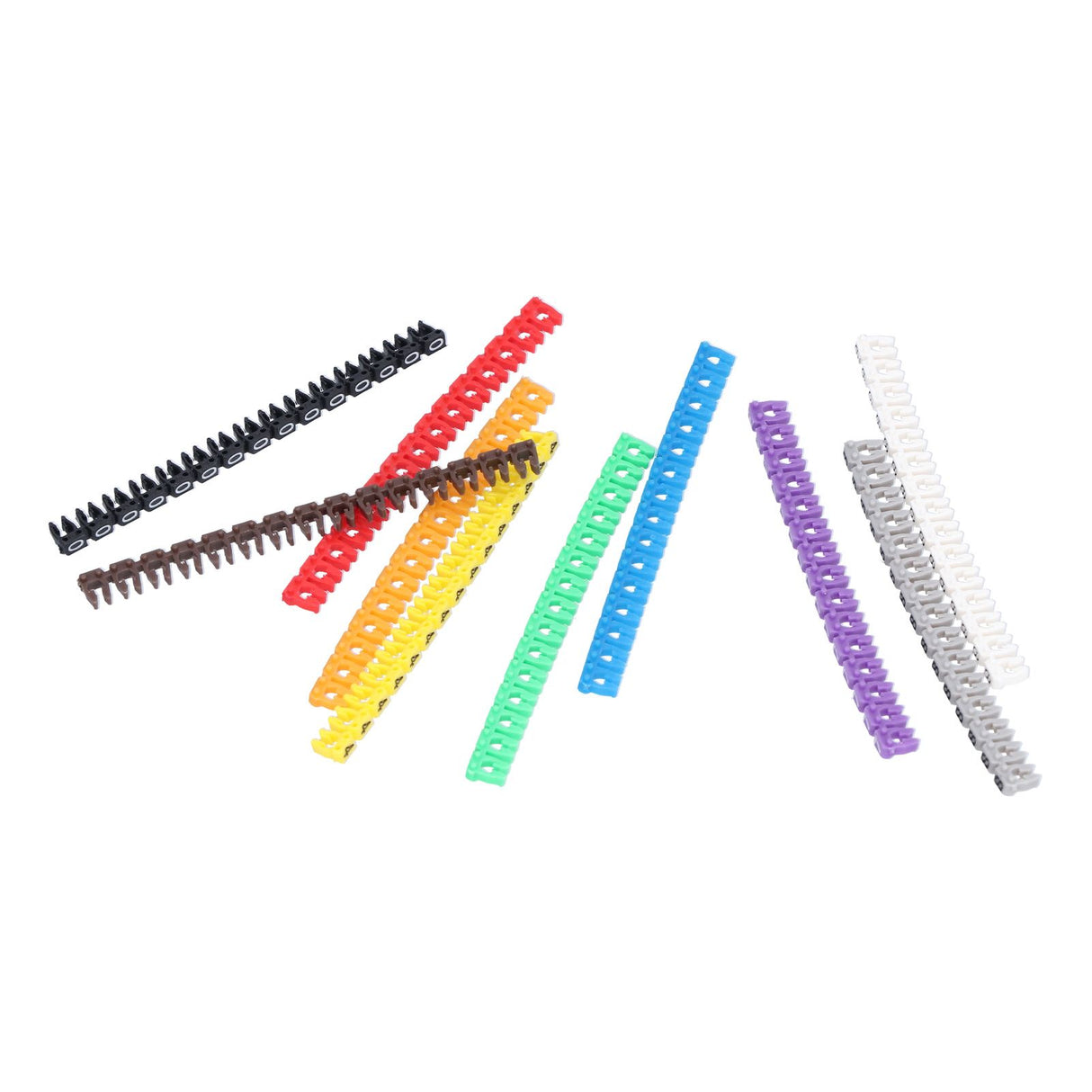Clip On Cable Marker Waterproof Cable Identification Tube Colorful 0‑9 Number Wire Label Tube Wire Marker