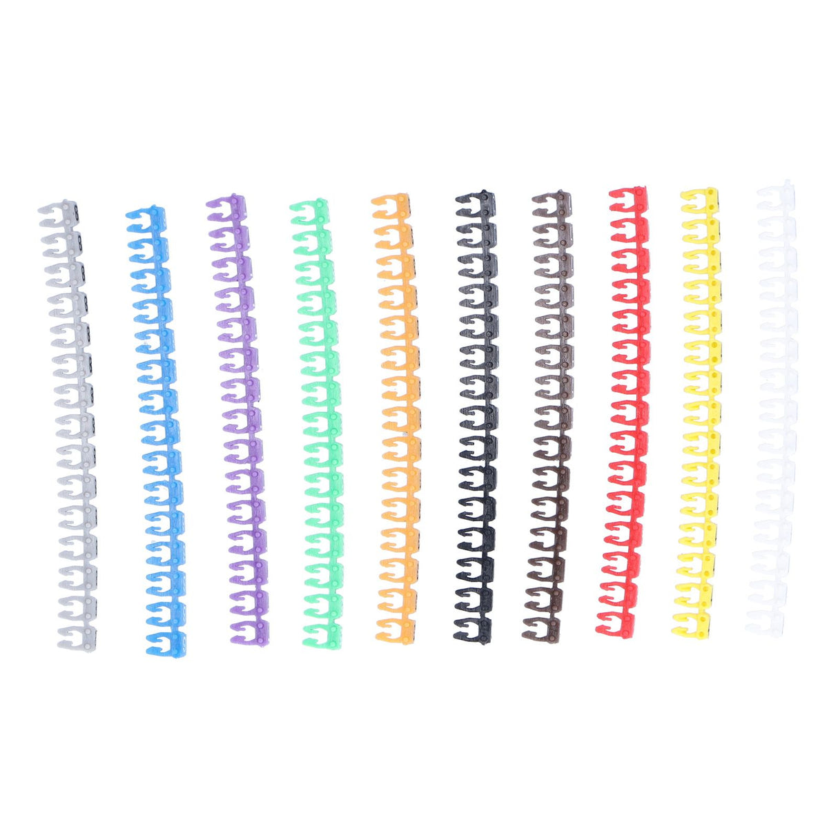 Clip On Cable Marker Waterproof Cable Identification Tube Colorful 0‑9 Number Wire Label Tube Wire Marker