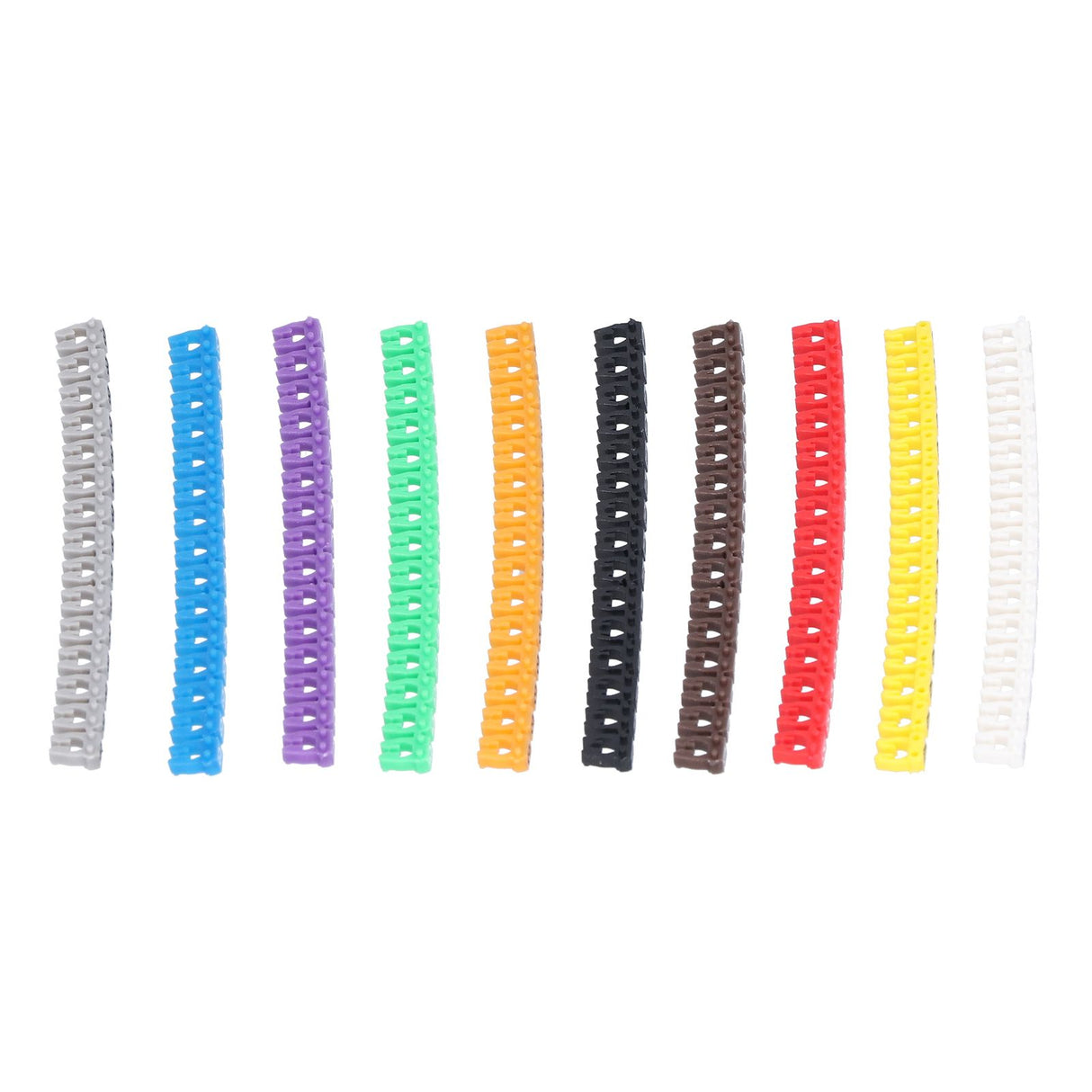Clip On Cable Marker Waterproof Cable Identification Tube Colorful 0‑9 Number Wire Label Tube Wire Marker