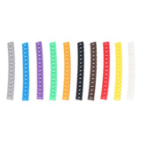 Clip On Cable Marker Waterproof Cable Identification Tube Colorful 0‑9 Number Wire Label Tube Wire Marker - 45-Degree Angle
