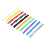 Clip On Cable Marker Waterproof Cable Identification Tube Colorful 0‑9 Number Wire Label Tube Wire Marker - Low Angle