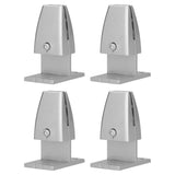 4pcs Desk Screen Baffle Clamp T Type Aluminum Alloy Silver Desktop Partition Bracket Holder for Office Classroom