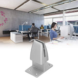 4pcs Desk Screen Baffle Clamp T Type Aluminum Alloy Silver Desktop Partition Bracket Holder for Office Classroom