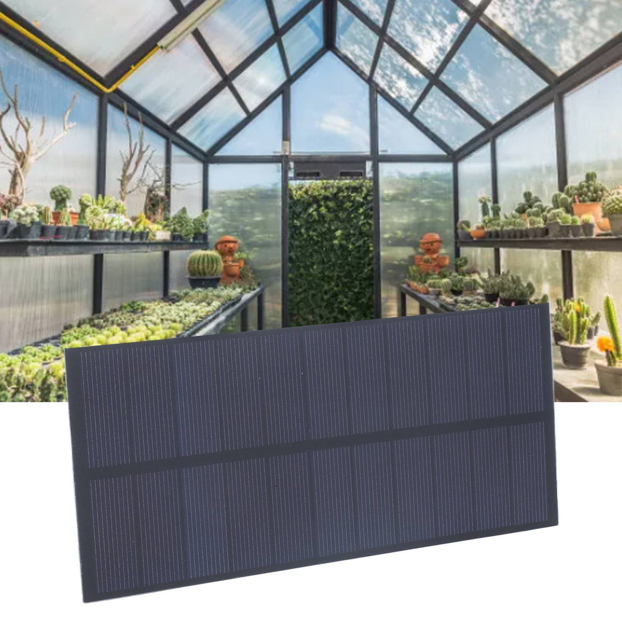 2.5W Solar Panel 188x78.5mm Solar Charging Board 3.7V‑5V Battery Charger High Conversion Efficiency and Portable for Greenhouse and Family