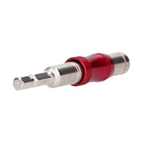 Hex Bit Tip Holder Chrome Vanadium Steel Self Locking Multi Angle Extension Rod for Electric Drill Screwdriver(Red Silver ) - Front View