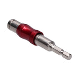 Hex Bit Tip Holder Chrome Vanadium Steel Self Locking Multi Angle Extension Rod for Electric Drill Screwdriver(Red Silver ) - Side View