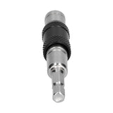 Hex Bit Tip Holder Chrome Vanadium Steel Self Locking Multi Angle Extension Rod for Electric Drill Screwdriver(Silver Black )