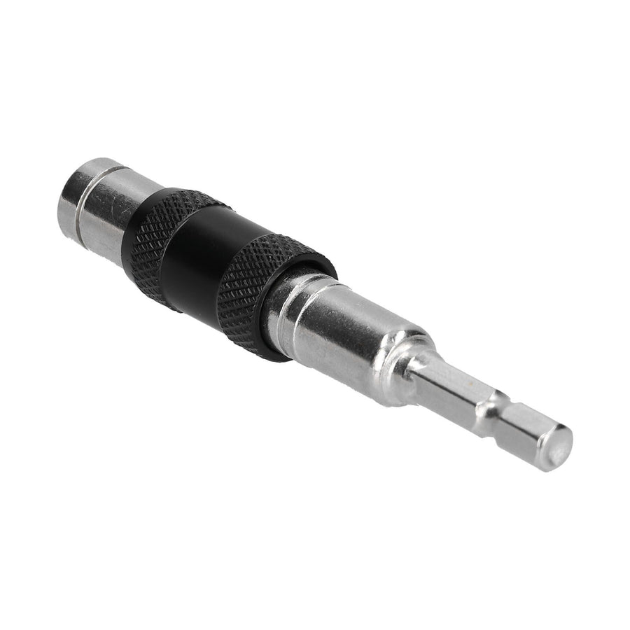 Hex Bit Tip Holder Chrome Vanadium Steel Self Locking Multi Angle Extension Rod for Electric Drill Screwdriver(Silver Black )