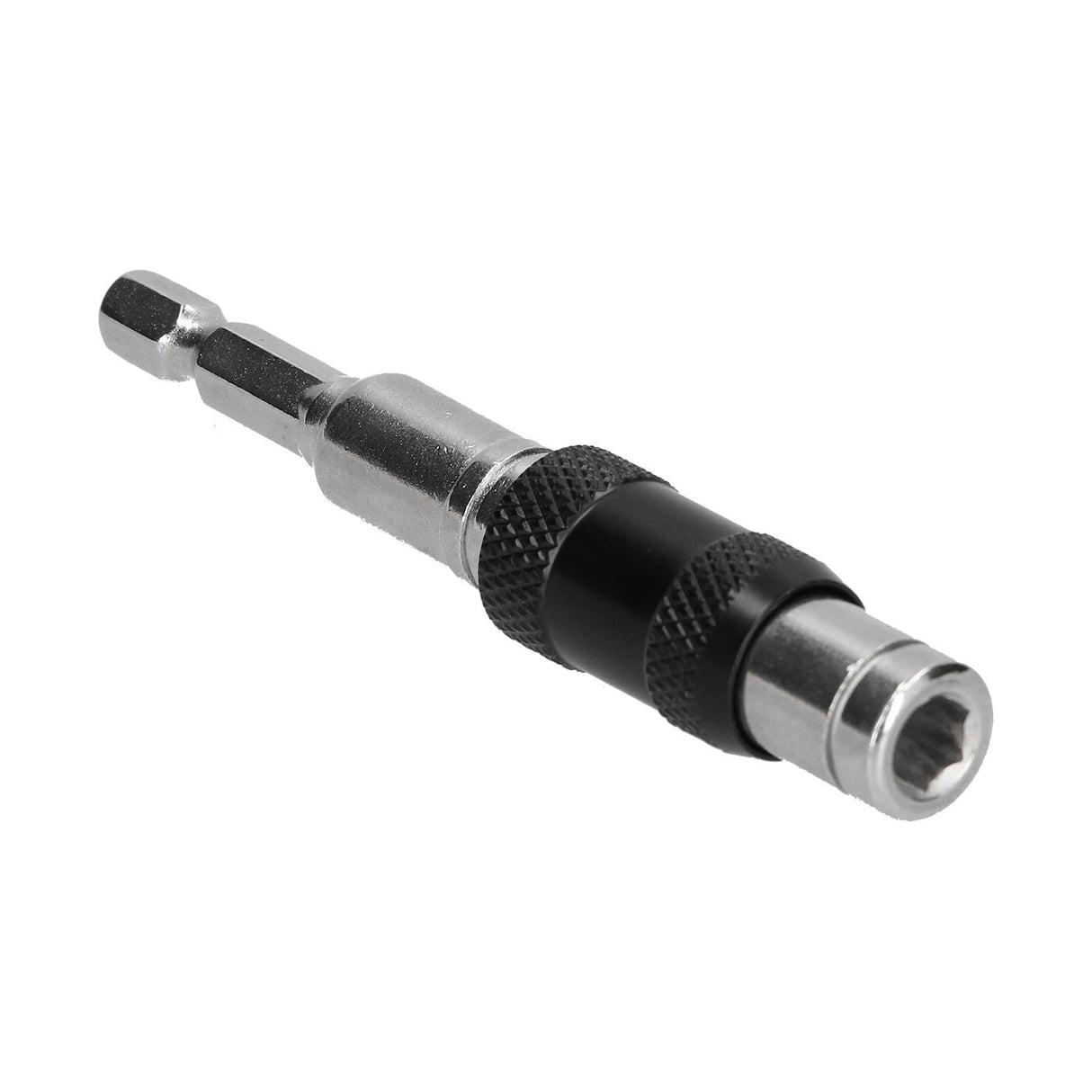 Hex Bit Tip Holder Chrome Vanadium Steel Self Locking Multi Angle Extension Rod for Electric Drill Screwdriver(Silver Black )