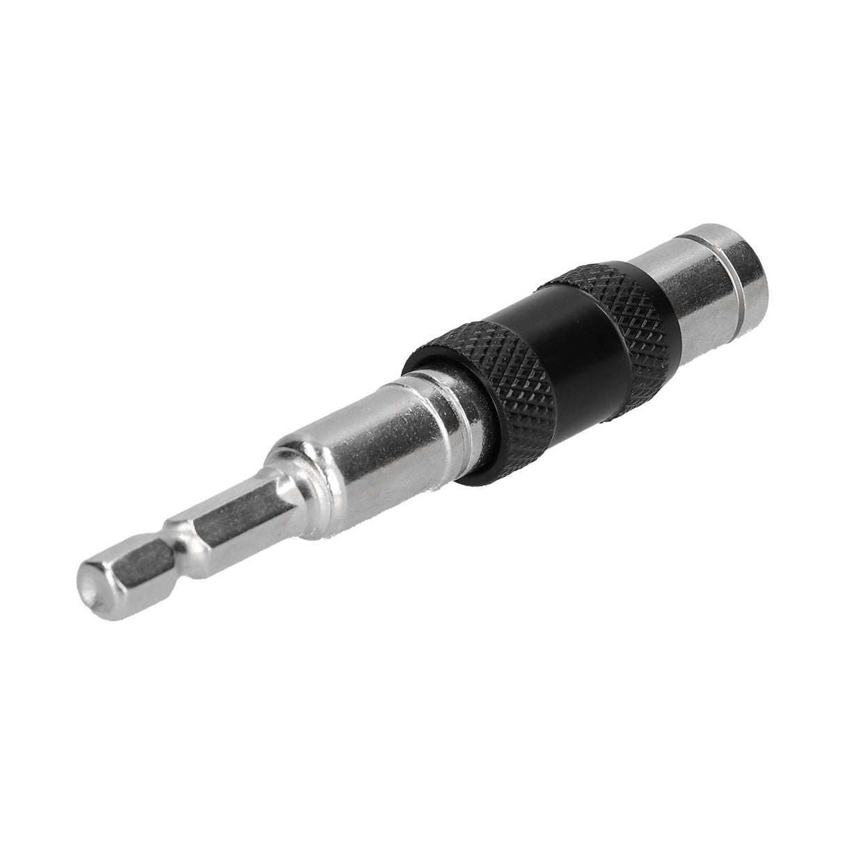 Hex Bit Tip Holder Chrome Vanadium Steel Self Locking Multi Angle Extension Rod for Electric Drill Screwdriver(Silver Black )