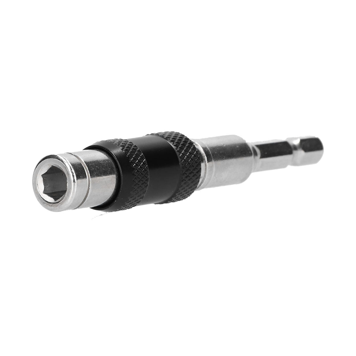 Hex Bit Tip Holder Chrome Vanadium Steel Self Locking Multi Angle Extension Rod for Electric Drill Screwdriver(Silver Black )